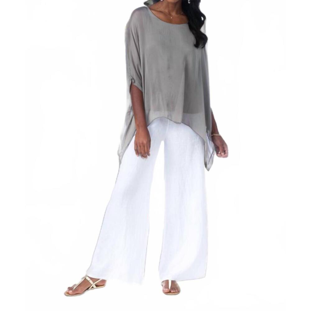 NEW COBBLESTONE LIVING lenore linen pants in white